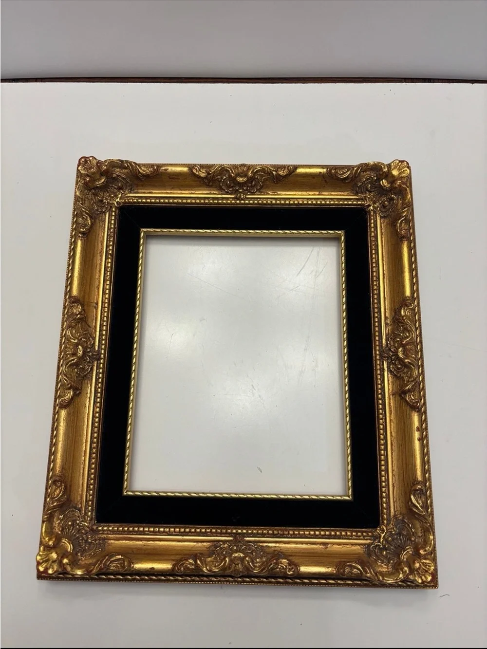 Vintage wooden gold tone picture *glass in included just not shown in the photos
